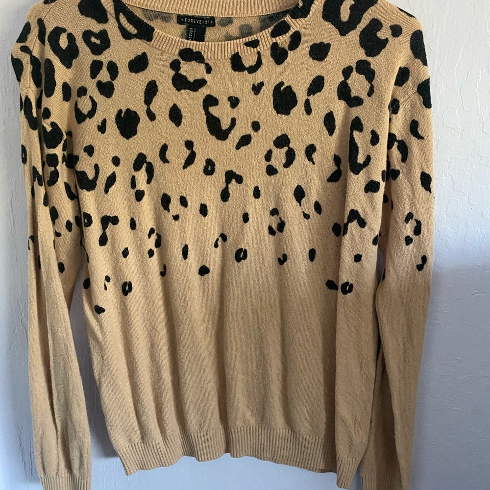 Leopard Print Knit Sweater